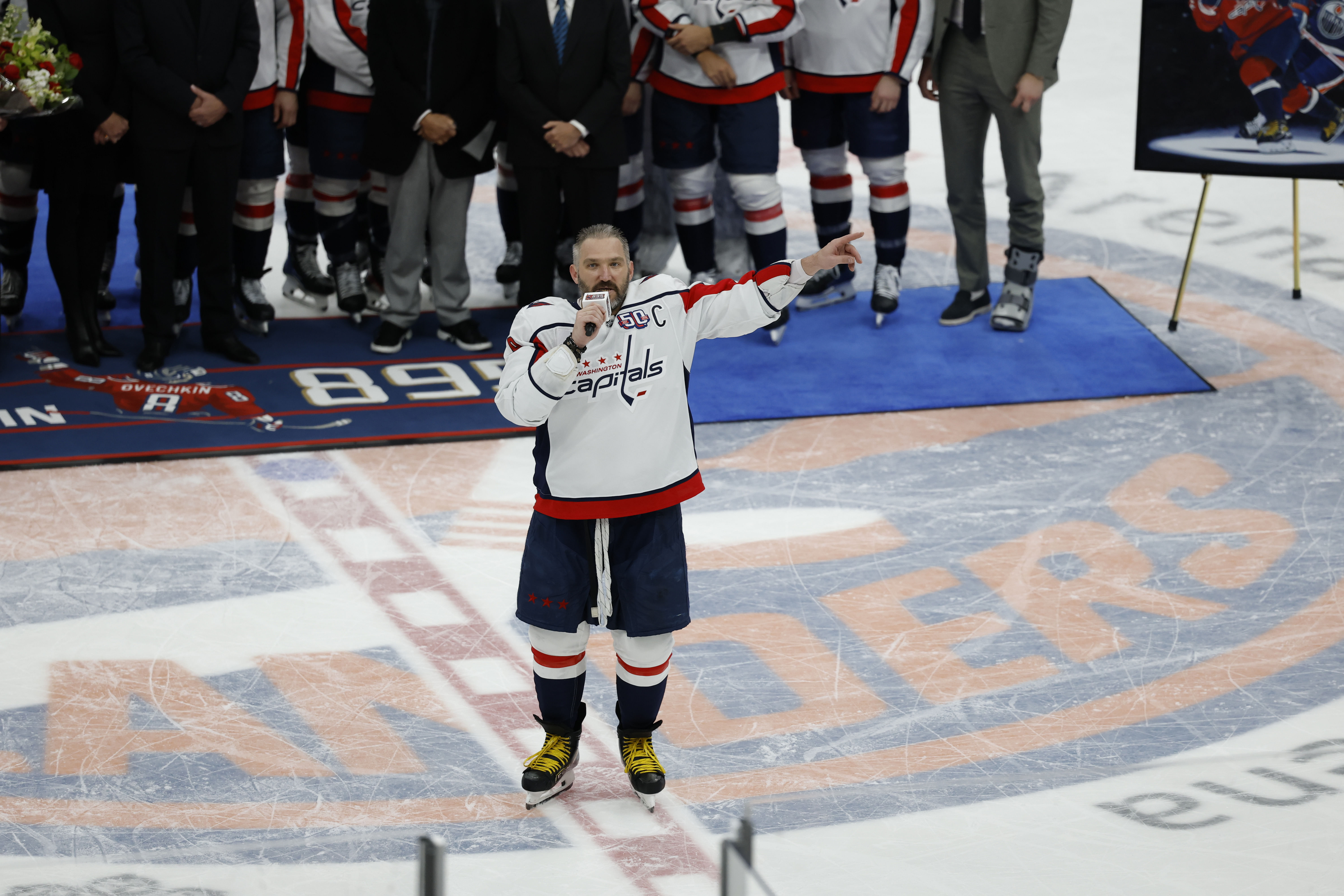 Ovechkin's ceremony last longer than anticipated, Sorokin noted - Source: Imagn